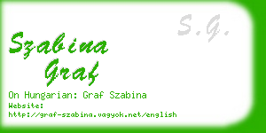szabina graf business card